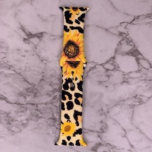 Cheetah sunflower Apple Watch band